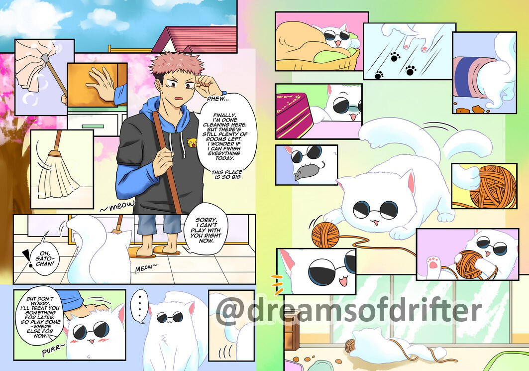 JJK - Gojo Cat Zine Pages 1-2