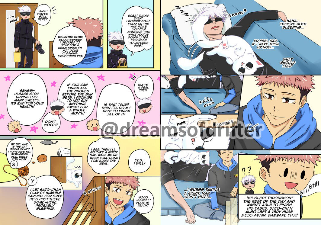 JJK - Gojo Cat Zine Pages 3-4